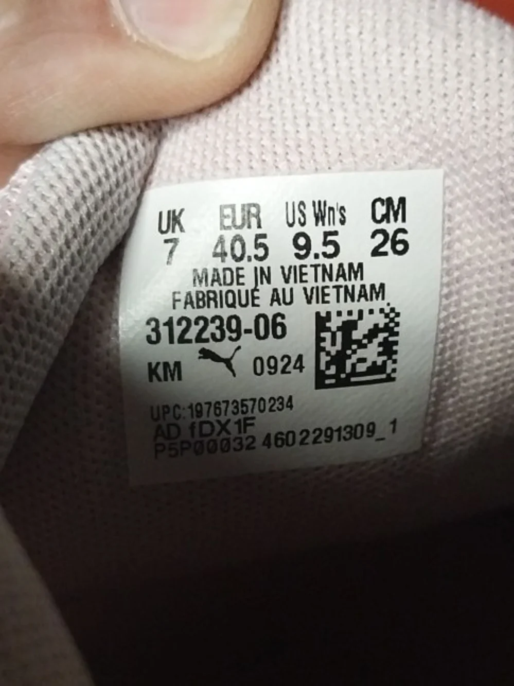 Puma Women's 9.5 Light Pink Athletic Sneakers with Coral & Charcoal Accents